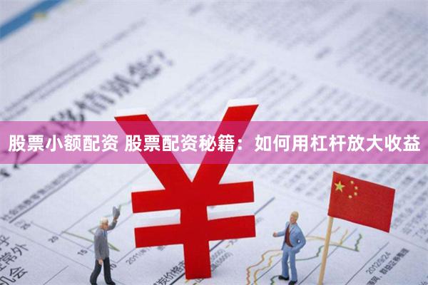 股票小额配资 股票配资秘籍：如何用杠杆放大收益